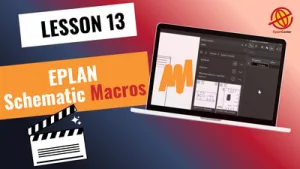 | EPLAN Center EPLAN macros tutorial demonstrating window macro creation and symbol macro usage in schematic design