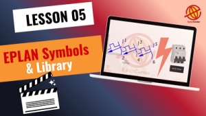 EPLAN Symbol inserted in power circuit diagram using library workflow